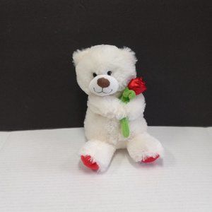 Small Valentine's Day Bear Holding Rose